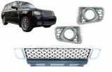 Grila Bara Fata cu Ornamente Proiectoare compatibila cu Land Range Rover Vogue III L322 (2010-2012) Autobiography Design Crom Performance AutoTuning
