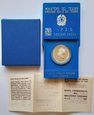 Moneda comemorativa - 500 Lire &amp;quot;Virgilio Marone&amp;quot; - Italia 1981 - G 3977 foto