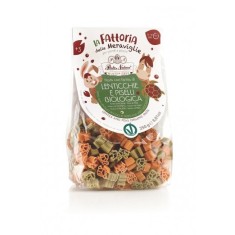 Paste cu faina de linte rosie si mazare verde fara gluten pentru copii, eco 250g Pasta Natura