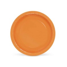 Set 10 farfurii din carton natural, 20 cm, portocalii