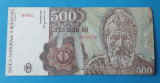 Bancnota 500 Lei 1991 - circulata - in stare foarte buna Seria F