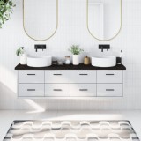 vidaXL Blat de baie, maro &icirc;nchis, 180x40x(2-4) cm, lemn masiv tratat