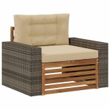 vidaXL Canapea Medie pentru Exterior Lemn Solid de Acacia natural 3438957