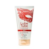 Lubrifiant ORGIE Lube Tube - Hot, pe bază de apă, cu efect ușor de &icirc;ncălzire, fără parfum, 150 ml