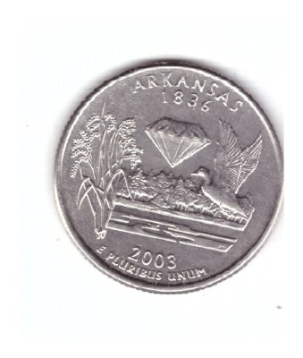 Moneda SUA 25 centi/quarter dollar 2003 D, Arkansas 1836, stare buna, curata foto