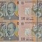Romania - Coala 10 lei 2024 - 4 bancnote netaiate -- UNC !!!