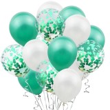 Set 15 baloane pentru petrecere, flippy, alb/verde, 30 cm