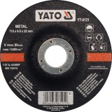 Disc cu degajare pentru slefuit metal 115x6x22 mm YATO