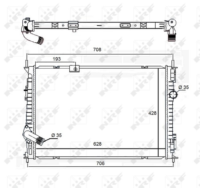 NRF 58455 Radiator, racire motor
