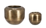Cumpara ieftin Set 2 vaze flori aluminiu auriu Nadu &Oslash;40x37h; &oslash;66x54h