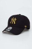 47brand sapca MLB New York Yankees culoarea negru, cu imprimeu, 47 Brand