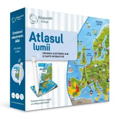 Carte interactiva si creion, Raspundel Istetel, Atlasul Lumii