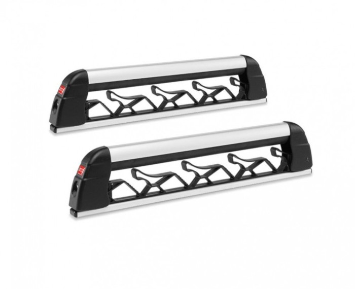 Suport ski/snowboard Fabbri Aluski&amp;amp;Board Universal cu prindere pe bare transversale, 4 perechi ski / 2 snowboard