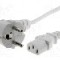 Cablu alimentare AC, 1.8m, 3 fire, culoare alb, CEE 7/7 (E/F) &amp;#351;tecar in unghi, IEC C13 mama, LIAN DUNG -