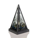 Felinar LED Halloween - schelet - alb cald - negru - 9,5 x 9,5 x 17 cm - 2 x AAA