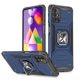 Wozinsky Ring Armor Husă Kickstand Tough Rugged Husă Pentru Samsung Galaxy M31s Albastru 9111201919914