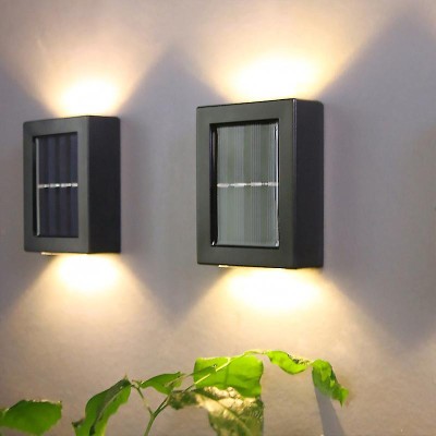 Set 2 aplice cu incarcare solara si lumina LED, prindere in perete, autonomie 8h, Barste foto