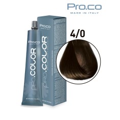 Vopsea de par profesional PRO.COLOR 100 ml - Pro.Co - 4/0 CASTANIU NATURAL