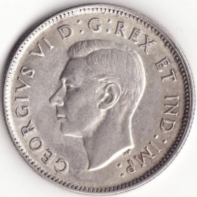 Moneda Canada Argint - 25 Cents 1943 foto