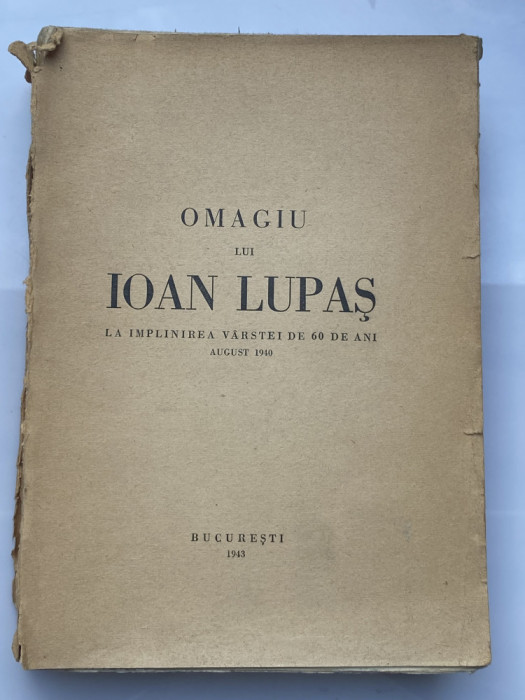 Omagiu lui Ioan Lupas 1943 - exemplat bibliofil, netaiat