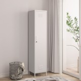 Dulap metalic cu 1 usa Sein&auml;joki 180x38x38cm otel alb [en.casa] HausGarden Leisure