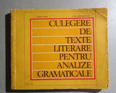 Culegere de texte literare pentru analize gramaticale Sintaxa frazei - V. Dron foto