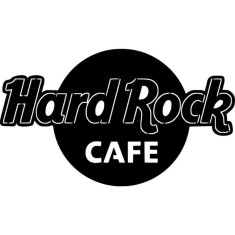 Decoratiune metalica de perete Krodesign Hard Rock Caffe KRO-1067, Lungime 60 cm, negru, grosime 1.5 mm