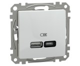 Priza USB PD tip A+C 21W Schneider Sedna alb SDD111405