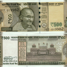 INDIA █ bancnota █ 500 Rupees █ 2020 █ P-114 █ A █ UNC █ necirculata