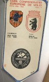 Fanion rar volei Minaur Baia Mare - TSV Berlin 1989 Cupa Confederației Europene retro