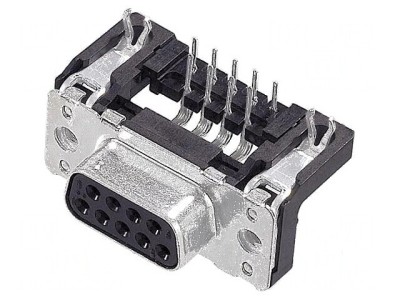 Conector D-Sub 9 PIN soclu mamă unghiat 90&amp;deg; THT UNC 4-40 foto