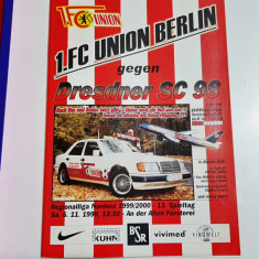 program FC Union Berlin - SC Dresdner