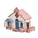 Set de Construit din Lemn, Macheta 3D, Copii si Adulti, 33 piese, Chocolate House, 8+ ani