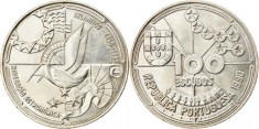 Portugalia 100 Escudos 1990 &amp;#039;Navigație celestă&amp;#039; aUNC KM649 Comemorativă foto