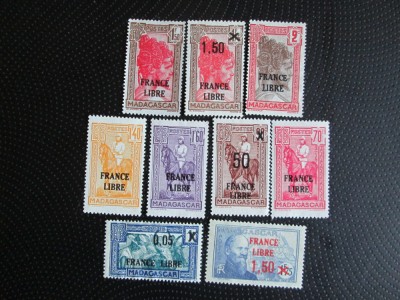 MADAGASCAR SERIE CU DUBLU TIPAR MNH/MH=82 foto