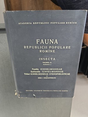 Fauna Republicii Populare Romine. Insecta. Volumul IX. Fascicula 4 - Mihai I. Constantinescu foto