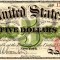 5 dolari 1862 Reproducere Bancnota USD