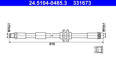 ATE 24.5104-0485.3 Furtun frana foto