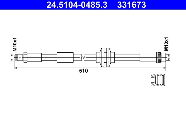 ATE 24.5104-0485.3 Furtun frana