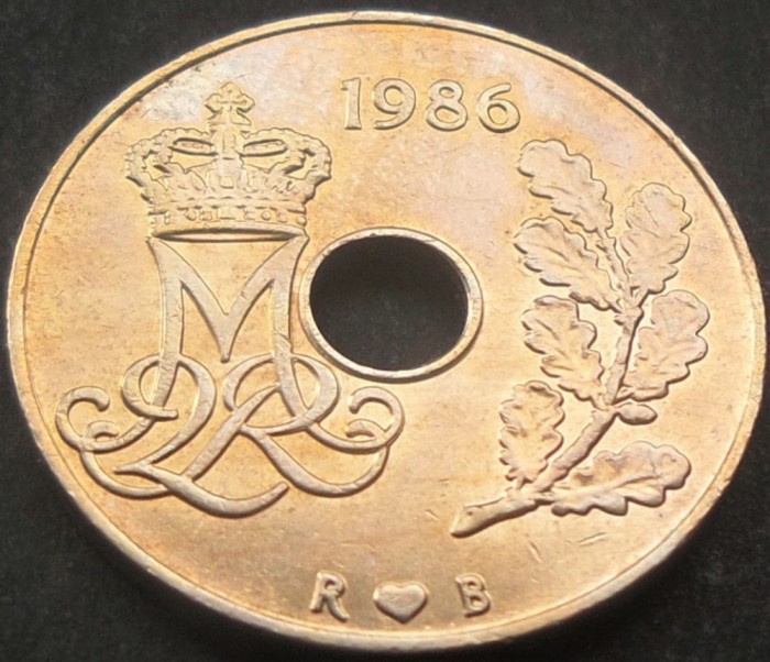 Moneda 25 ORE - DANEMARCA, anul 1986 * cod 1477