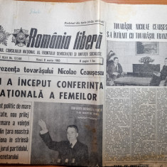 romania libera 8 martie 1985-cuvantarea lui ceausescu ,ziua femeii