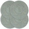 VidaXL Naproane, 4 buc., verde olive, 38 cm, iută, simplu, rotund 133840