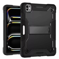 [Pachet 360??A?] Husa + folie sticla iPad Pro 11 (2024) Techsuit Rugged TabShell, negru foto