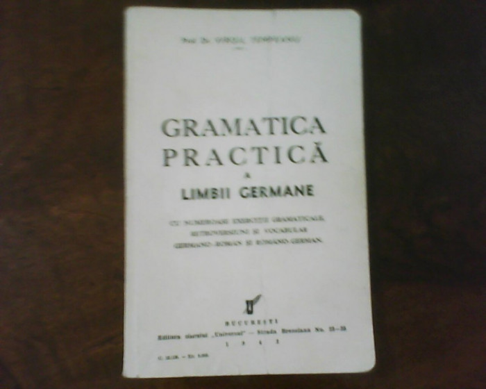 Virgil Tempeanu Gramatica practica a limbii germane