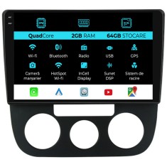 Navigatie Dedicata Volkswagen Golf5 Jetta (2004-2009), 10Inch, 2Gb Ram, 32Gb Stocare, Carplay - Clima Manuala