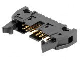 Soclu IDC 16 PIN drept cu ejector aurit 2,54mm THT, TE Connectivity