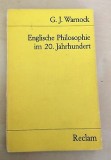 Englische Philosophie im 20. Jahrhundert / Geoffrey James Warnock