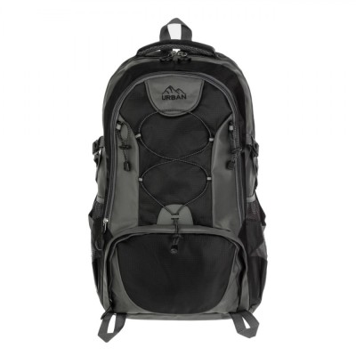 Rucsac Voiaj Urban, Model Negru Gri, Capacitate 40L, Poliester, Spate &amp;Icirc;ntărit, Multiple Compartimente, 33x20x54cm foto