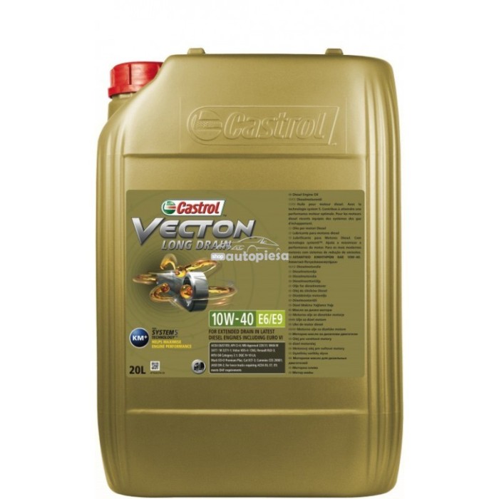 Ulei motor Castrol Vecton Long Drain 10W40 E6/E9 20L 15A1A5 Ulei motor Castrol Vecton Long Drain 10W40 E6/E9 20L 15A1A5