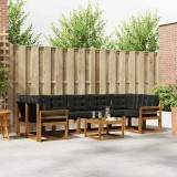Cumpara ieftin Set de canapele de exterior 8 buc. 7-Locuri Natural si Negru